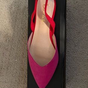 Lulus sling back pointed toe flat